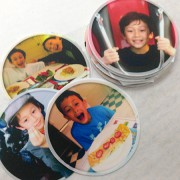 3 In. Round Jumbo Custom Edible Photo Cookie Toppers 14-pack