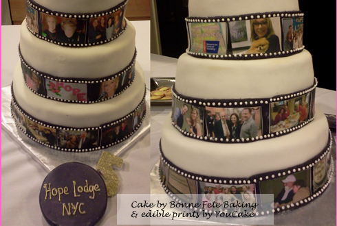 carousel cake and film strip